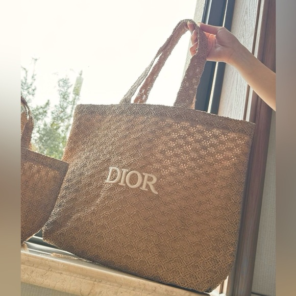 Source Unknown Handbags - Dior Parfums Collection Woven Exclusive Tote Bag